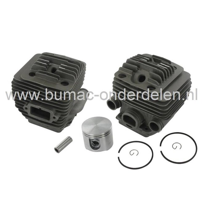 Cilinderset Ø 56 mm voor Stihl Doorslijpmachines TS700 en TS800, Stihl Cylinder Kit Compleet met Zuiger, Zuigerveren, Pistonpen, Borgclips voor Doorslijpers, Motorslijpers, Bandenzagen, Zuiger Cylinderset, onderdeel