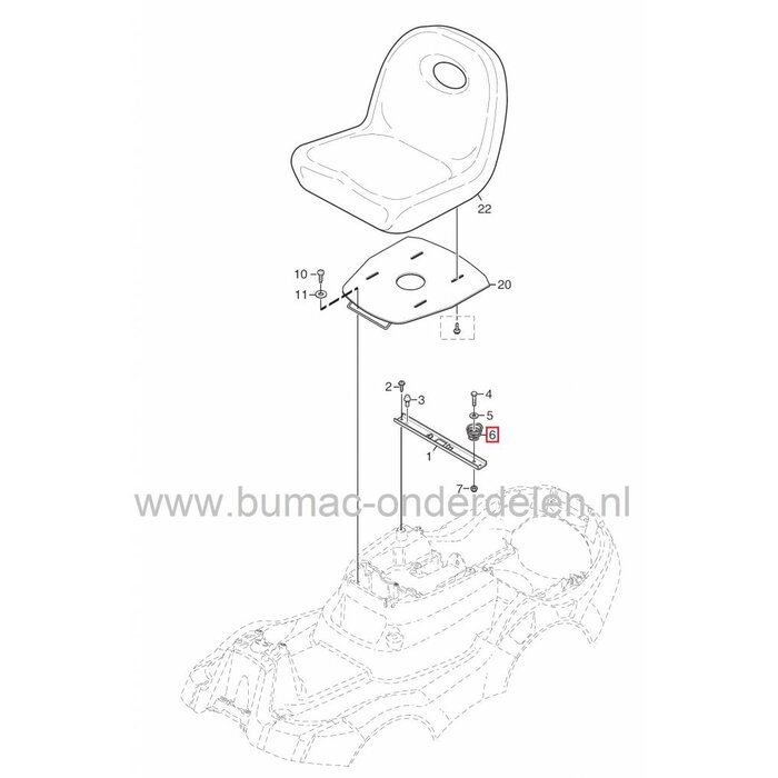 Zittingveer STIGA Frontmaaiers Park, Primo, Ready, Veren voor Zetels van Castelgarden, Stiga, Alpina, Mountfield, Zitmaaiers, Tuintrekkers, Minitractors, GGP Zittingveren, Stoelveer