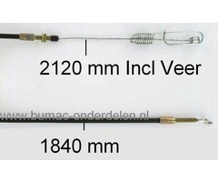 Remkabel - Koppelingskabel Alko, Solo en Brill Zitmaaier - Tuintrekker Alko T18-102 HDE - T20-102 HDE - Classic T1000 HR - Classic T920 HR - Comfort 850 S - Comfort T950 - Comfort T1000 - Comfort T1500 - Comfort T2000 HD - Heritage RS 14/82 - Park