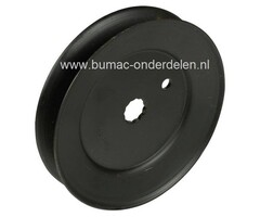 Maaidekpoelie MTD Zitmaaiers, Riemschijf voor Mesas, Lagerhuis van Mtd, CubCadet, Bolens, White, Wolf, Yardman, Etesia Tuintrekkers, Frontmaaiers met 50 Inch - 127 Cm Maaidek, Aandrijfschijf voor de Maaimessen, Pouly