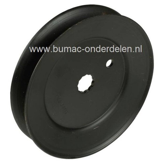 Maaidekpoelie MTD Zitmaaiers, Riemschijf voor Mesas, Lagerhuis van Mtd, CubCadet, Bolens, White, Wolf, Yardman, Etesia Tuintrekkers, Frontmaaiers met 50 Inch - 127 Cm Maaidek, Aandrijfschijf voor de Maaimessen, Pouly, 17AF2ACP695