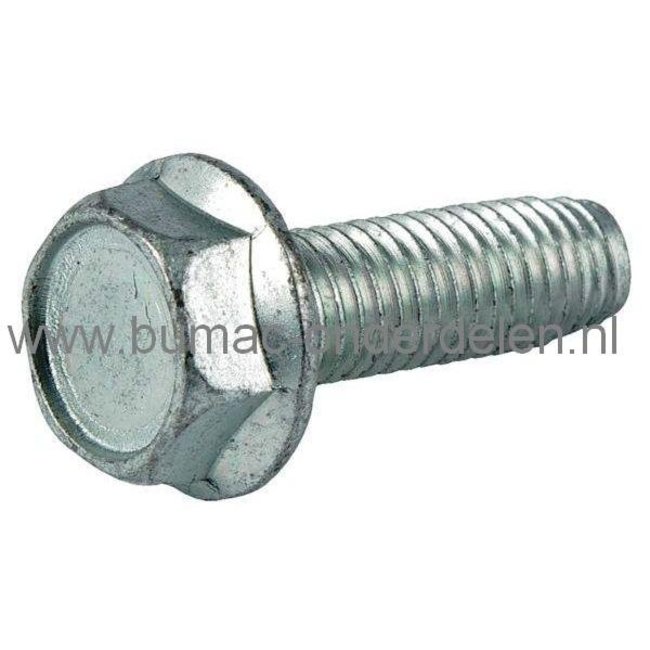 Tapbout 8x25 mm voor Alko - Solo en Brill Lagerhuis Bevestiging op Maaidek van Zitmaaier, Tuintrekker Bout voor Vastzetten van Mesashouder Alko, Brill T13-85 HD, T13-92 LUX, T14-102, T13-102 HDS Bio-Combi, T18-102 HD, T18-102 HDE, T20-102 HD, T20-102 HDE