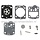 Membraan met Pakking RB149 voor Zama Carburateur op Husqvarna 235 - 236 - 240 - 435 en 440 Kettingzaag - Motorzaag, Zama Membraan Reparatieset voor Carburateur C1T
