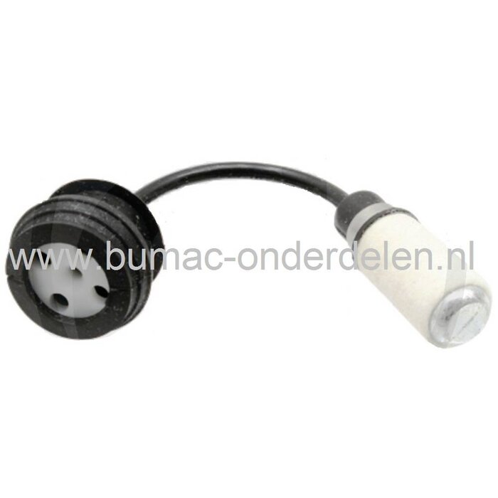 Benzineslang met Filter en Doorvoerrubber voor Kawasaki TD18, TD22, TD24, TD33, TD40, TD48 motor op Bosmaaier - Strimmer - Heggenschaar, Kawasaki Brandstofslang met Benzinefilter en Doorvoerrubber