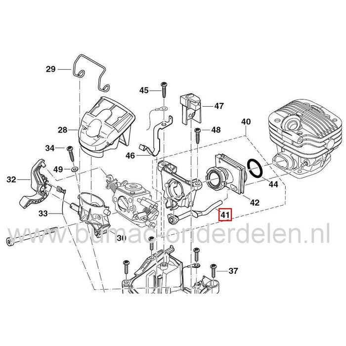 Impulsslang voor Dolmar en Makita Kettingzaag. Motorzaag Dolmar PS460, PS500, PS510, PS4600, PS4605, PS5000, PS5100, PS5105, Makita DCS4600, DCS4630, DCS501, DCS5000, DCS5030 Motorzaag, Kettingzaag