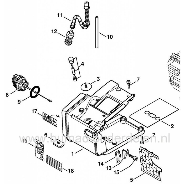 Kettingzaag Ophangbeugel voor Stihl 020 - 020T -MS192 - MS195T - MS192TC - MS200 - MS200T - MS201 - MS201T - MS201TC Ophang beugel set bestaat uit Beugel - Plaat en Schroef voor Stihl Kettingzaag, Motorzaag