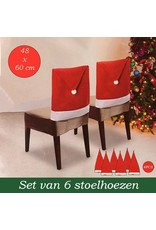 Kerst Stoelhoezen - 6 stuks