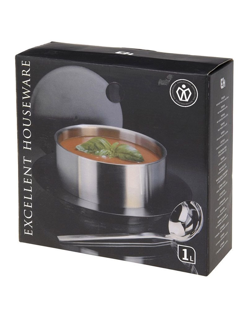 Excellent Houseware Roestvrijstalen serveerset (1 liter)
