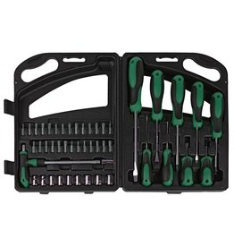 Brudermannesmann Brüder Mannesmann Schroevendraaier-, bit- en doppenset in koffer (47 dlg)