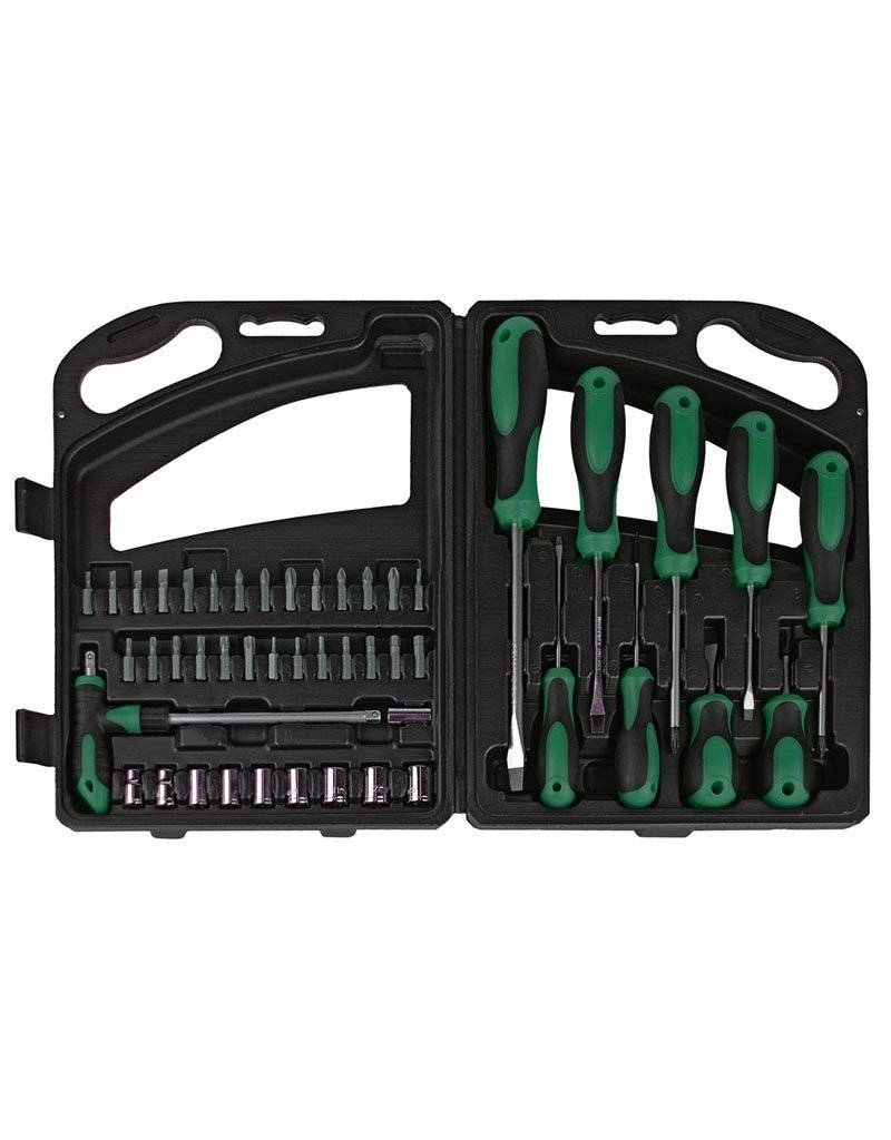 Brudermannesmann Brüder Mannesmann Schroevendraaier-, bit- en doppenset in koffer (47 dlg)