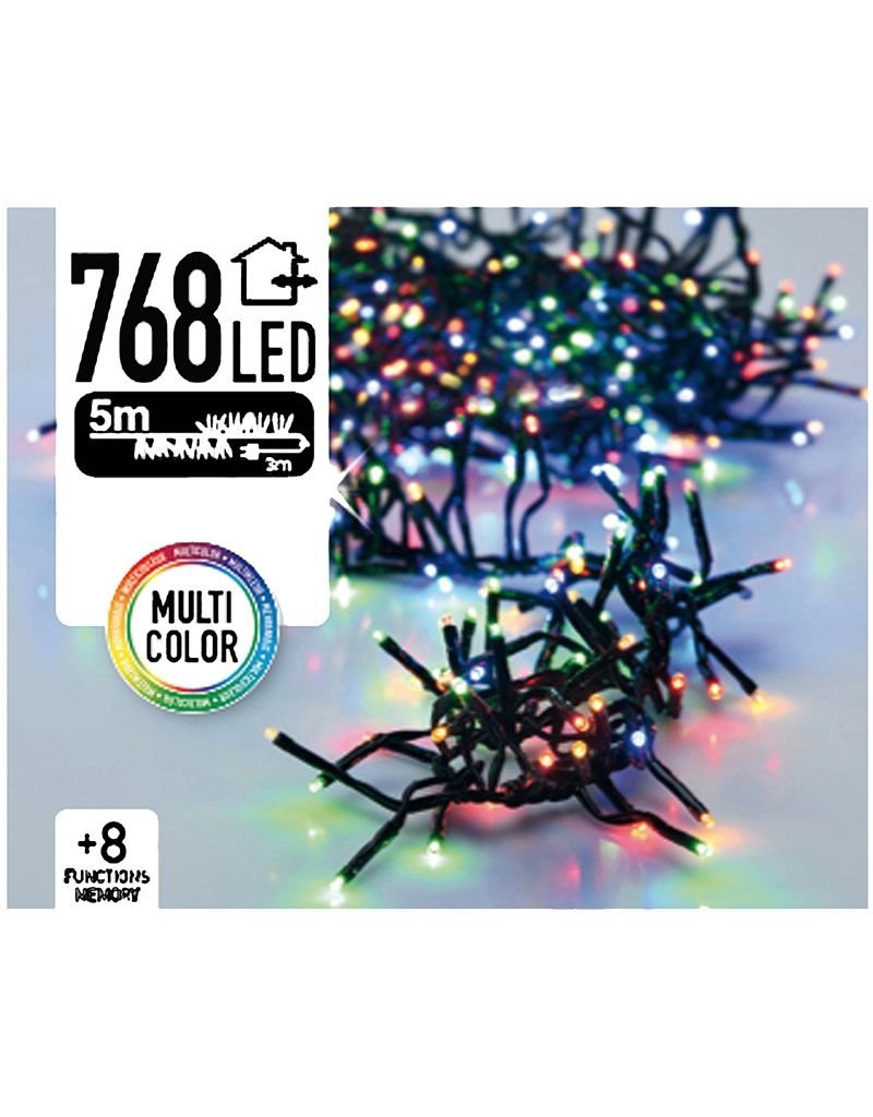 Clusterverlichting 768 LED 5.5m multicolor