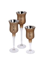 Home&Styling Home & Styling Set van 3 luxe kandelaren