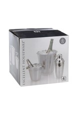 Excellent Houseware Roestvrijstalen Barset - 4dlg