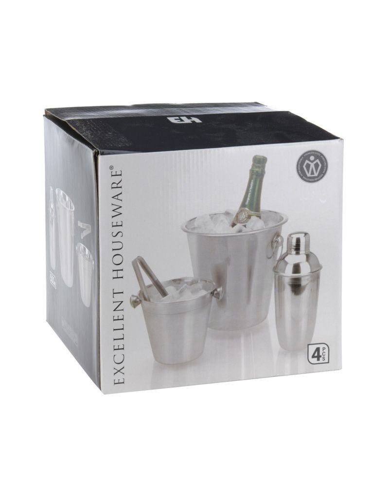 Excellent Houseware Roestvrijstalen Barset - 4dlg