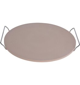 Excellent Houseware Pizza-baksteen 33cm met metalen houder