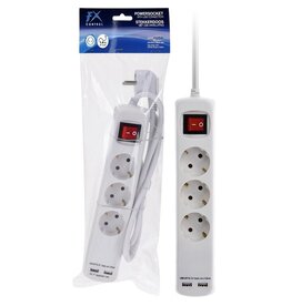 FXcontrol Stekkerdoos 3V - RA - 2x USB - 1.40m - 3x1.5mm