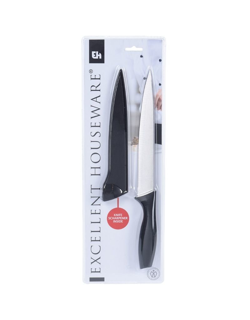 Excellent Houseware Uitbeenmes - incl. houder en slijper