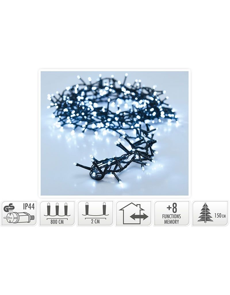 Micro Cluster 400 LED's 8 meter - wit