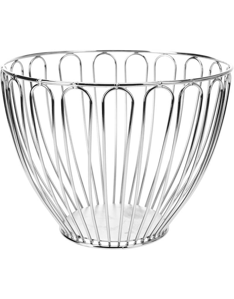 Excellent Houseware Fruitmand - Chroom - Ø23,7 cm