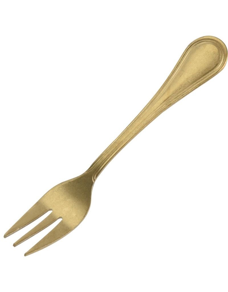 Excellent Houseware Gebaksvorkjes - 4 stuks - goudkleurig