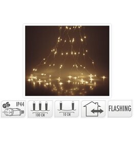 Cascadeverlichting met vuurvliegjeseffect - 100 led - warm wit
