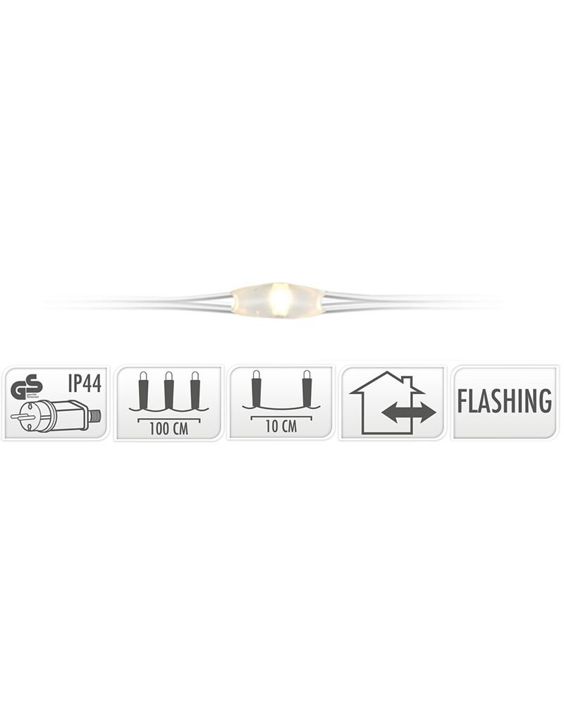 Cascadeverlichting met vuurvliegjeseffect - 100 led - warm wit