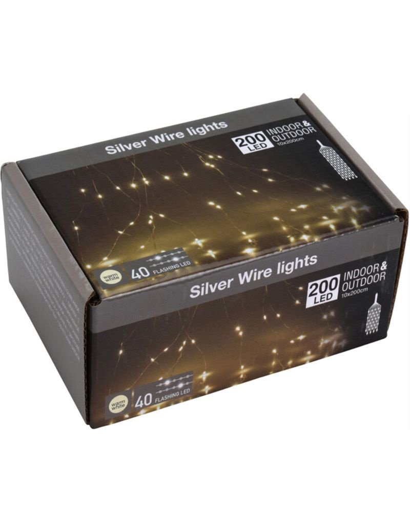 Cascadeverlichting met vuurvliegjeseffect  - 200 led - warm wit