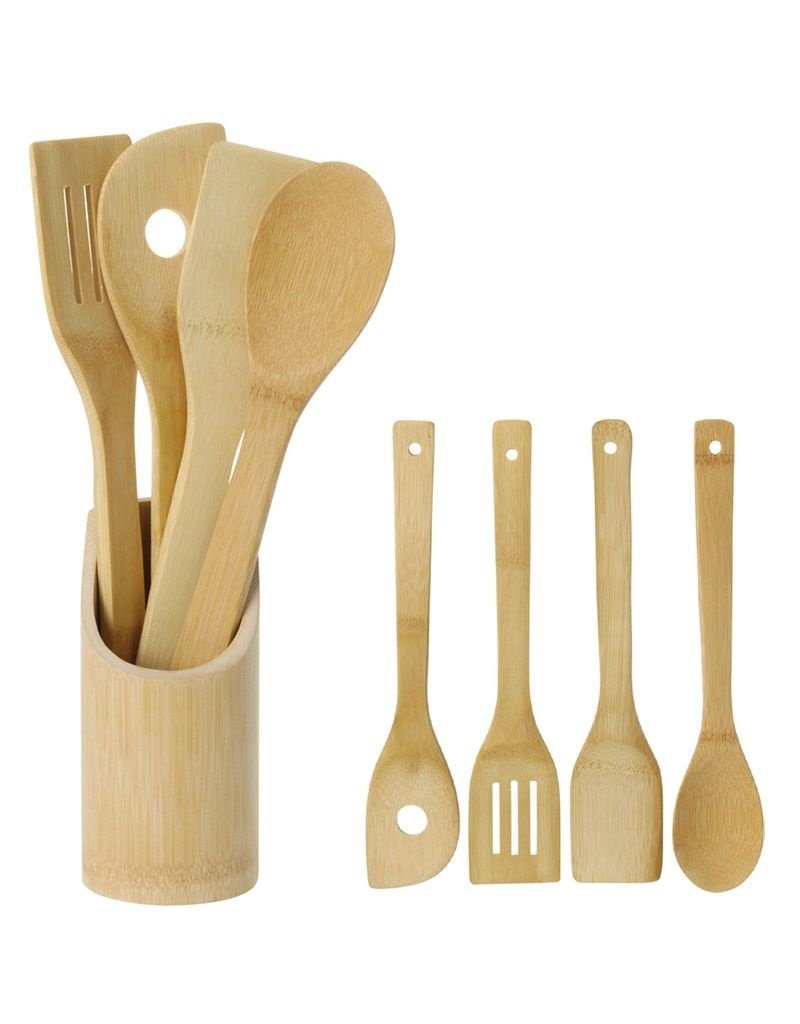 Excellent Houseware Bamboe Keukengerei - houten spatels
