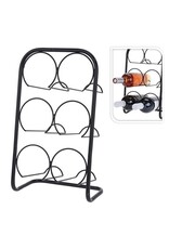 Home&Styling Metalen Wijnrek  voor 6 Flessen