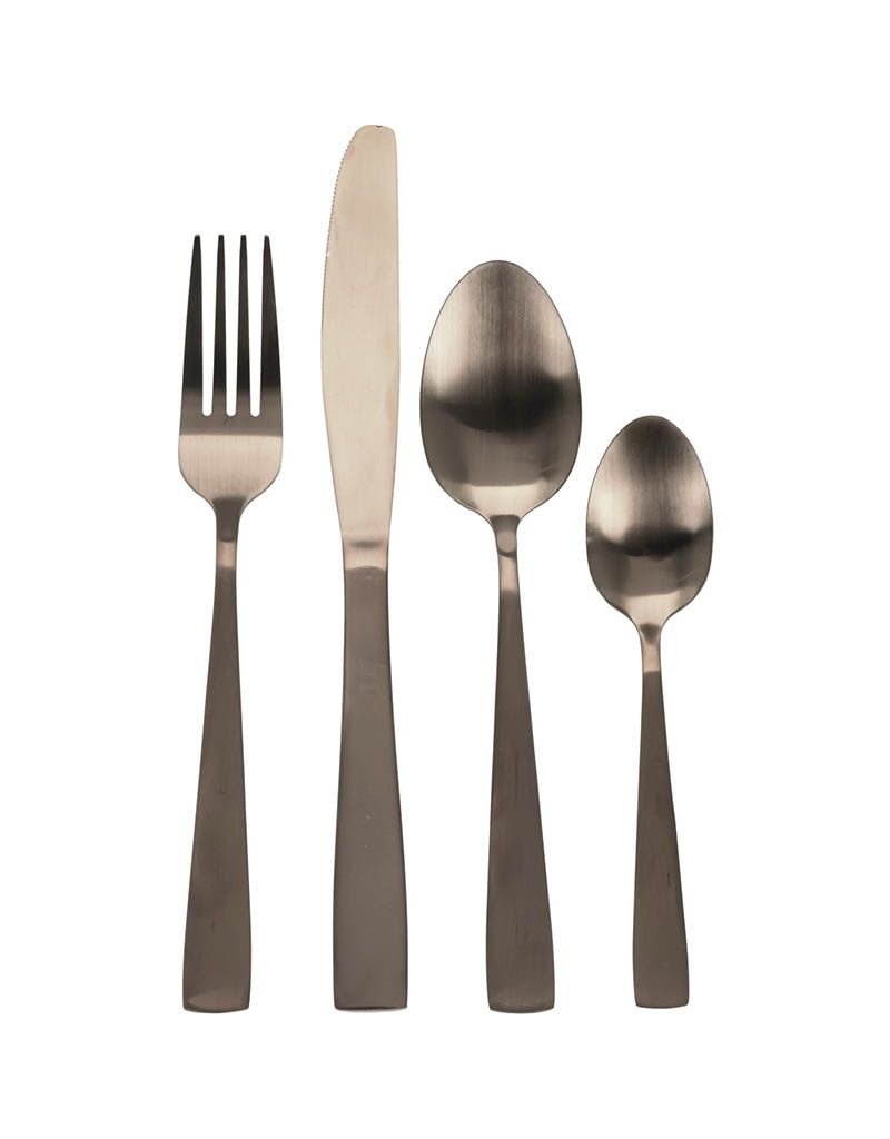 Excellent Houseware Bestekset RVS 16-delig - Mat Goud Gekleurd