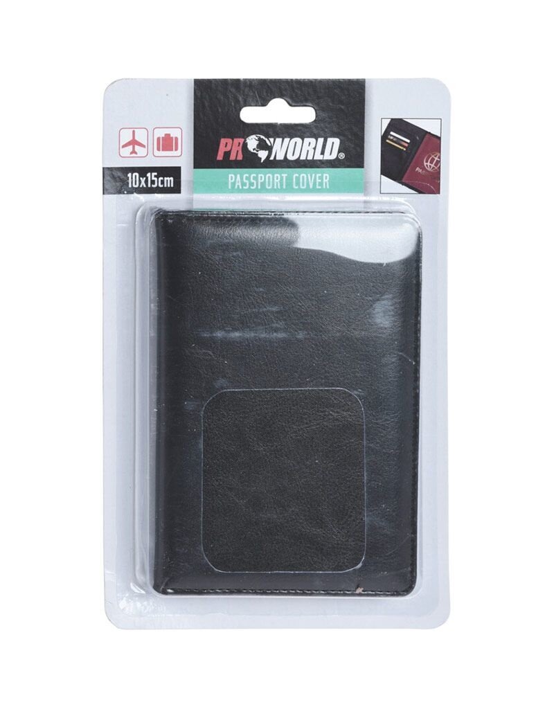 ProWorld Paspoorthouder - leder look - 10x15cm