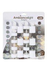 Ambiance Theelichtjes LED - set 16 stuks - groot en klein