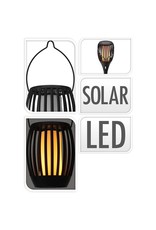ProGarden Tuinlamp Fakkel - Solar - LED vlameffect - 3-in1: prikspot, staand, hangend - 47cm