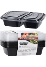 Meal Prep Bakjes 10 stuks - 2 compartimenten