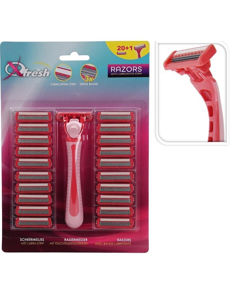 XQ Fresh Scheermes Dames - Houder + 21 Mesjes