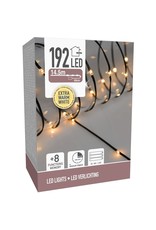 LED Verlichting  192 LED - extra warm wit - op batterij - 8 Lichtfuncties - Timer - Soft Wire