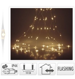 Cascadeverlichting Zilverdraad 300 LED lampjes - met Flash-functie