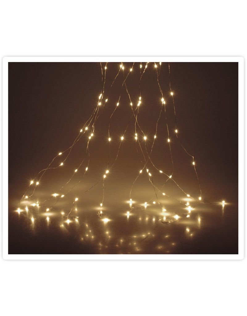 Cascadeverlichting Zilverdraad 300 LED lampjes - met Flash-functie