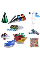 Partyset voor Kinderfeestjes - feesthoedjes, toeters en meer - 191-delig