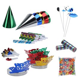 Partyset voor Kinderfeestjes - feesthoedjes, toeters en meer - 191-delig