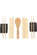 Excellent Houseware Sushi Set - Bamboe + Keramiek - voor 2 personen
