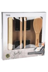 Excellent Houseware Sushi Set - Bamboe + Keramiek - voor 2 personen