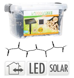 ProGarden Solar Lichtsnoer - 400 LED - 24  + 4 meter - Warm wit  - met Bewaarbox