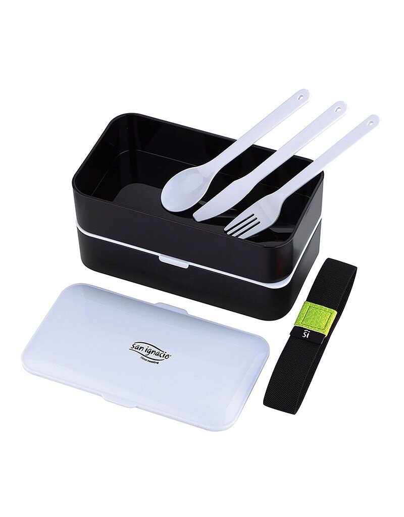 San Ignacio Lunchbox - 2 laags - met bestek - kunststof