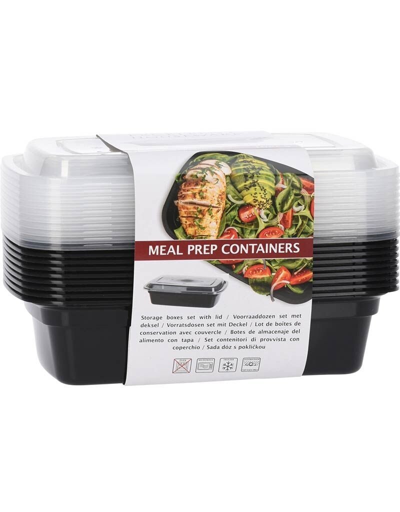 Meal Prep Bakjes 10 stuks - 1 compartiment