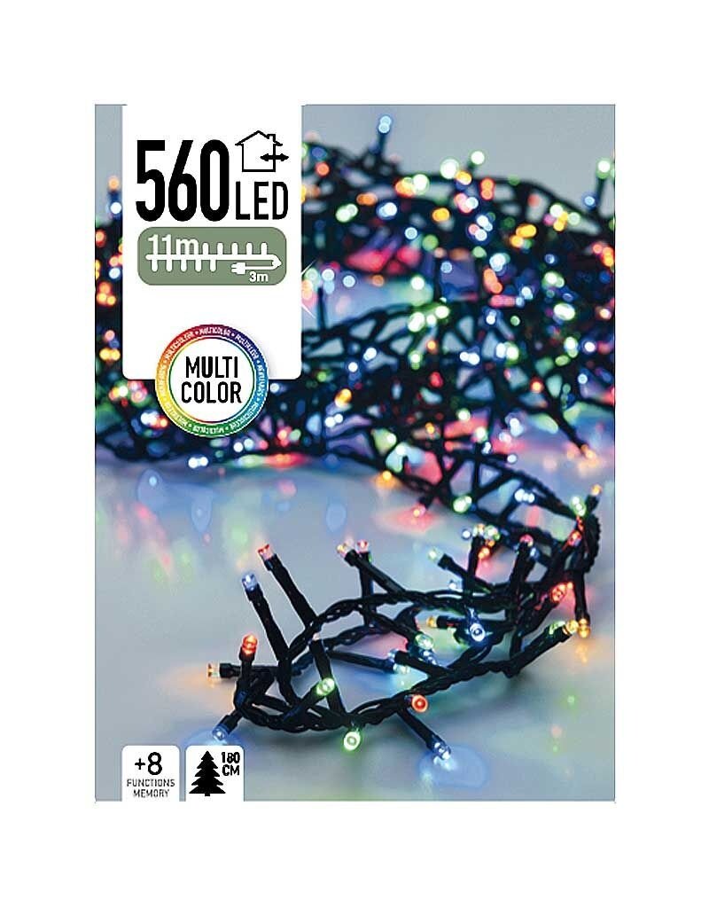 Micro Cluster - 560 LED's  -11 meter - multicolor - 8 functies + geheugen
