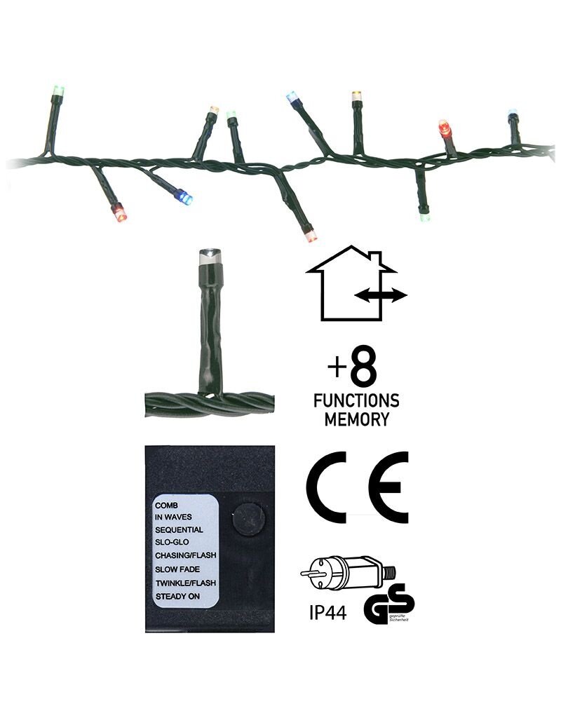 Micro Cluster - 560 LED's  -11 meter - multicolor - 8 functies + geheugen