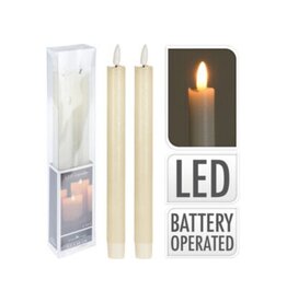 Led Dinerkaarsen - 4 stuks - 24cm