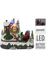 Kersttafereel - Trein - met verlichting en beweging - op batterijen