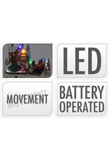Kersttafereel - Trein - met verlichting en beweging - op batterijen